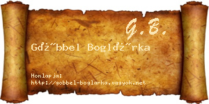 Göbbel Boglárka névjegykártya